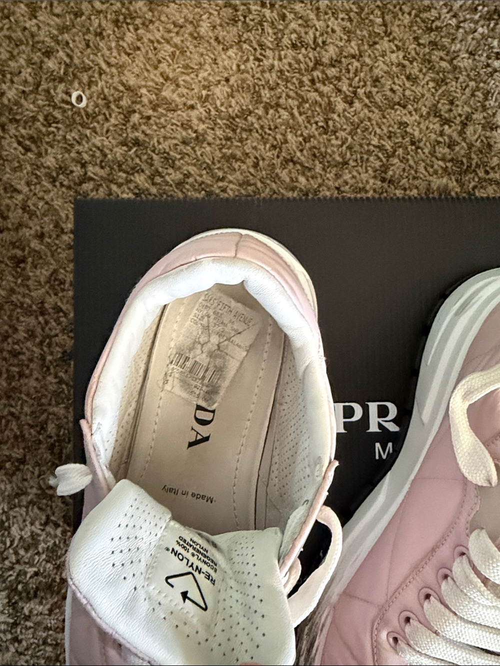 PRADA Lightweight PRAX Sneakers - Rose Pink White - - Picture 9 of 13